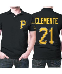 Personalized Polo Shirt for Pittsburgh Pirates Fans, Dedicated to Roberto Clemente #21