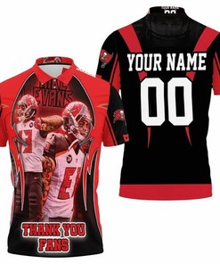 Personalized Polo Shirt with All Over Print for Mike Evans Thanking Tampa Bay Buccaneers Super Bowl Champions Fans