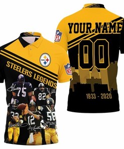 Personalized Polo Shirt with Legends Signature for Pittsburgh Steelers Fans on their 87th Anniversary