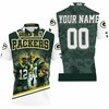 Personalized Polo T-shirt with All Over Print design for Green Bay Packers fans, Aaron Rodgers, and Devante Adams