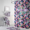 Personalized Purple Mermaid Scales Shower Curtain, Make Your Bathroom Unique