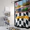 Personalized Race Car Shower Curtain with Custom Bathroom Decor