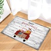 Personalized Shot Basketball Red Truck Retro Wood Grain Area Rug for Boys' Room and Living Room Decoration