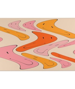 Personalized Smiley Face Vortex Rug for Home Decor: Living Room, Bedroom with Retro 70s Feel