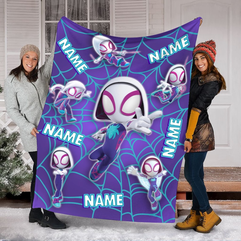 Personalized Spider Gwen Blanket - Perfect Superhero Gift for Fans - Image 2
