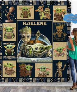 Personalized Star Wars Baby Yoda Birthday Gifts with Grogu Bedding Set, Quilt Fleece Blanket and Christmas Gifts