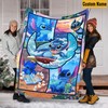 Personalized Stitch Blanket - Custom Name Gift for Baby, Fleece Mink Sherpa