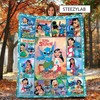 Personalized Stitch Fleece Blanket - Cute Disney Blanket for Baby with Custom Name