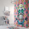 Personalized Sugar Skull Bathroom Set with Pink Skull Shower Curtain