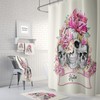 Personalized Sugar Skull Shower Curtain - Festive Bath Curtain with Pink Floral Print and Optional Bath Set for