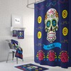 Personalized Sugar Skull Shower Curtain with Colorful Bath Items