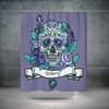Personalized Sugar Skull Shower Curtain with Unique Bathroom Decor