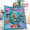 Personalized The Little Mermaid Ariel Princess Blanket - Halloween and Christmas Gifts for Kids