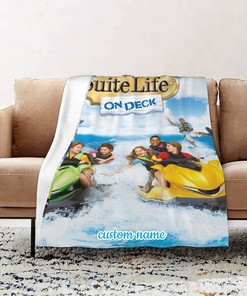 Personalized The Suite Life ON DECK Disney Blanket - Soft Gift Blanket for Home Decoration, Blanket Camping