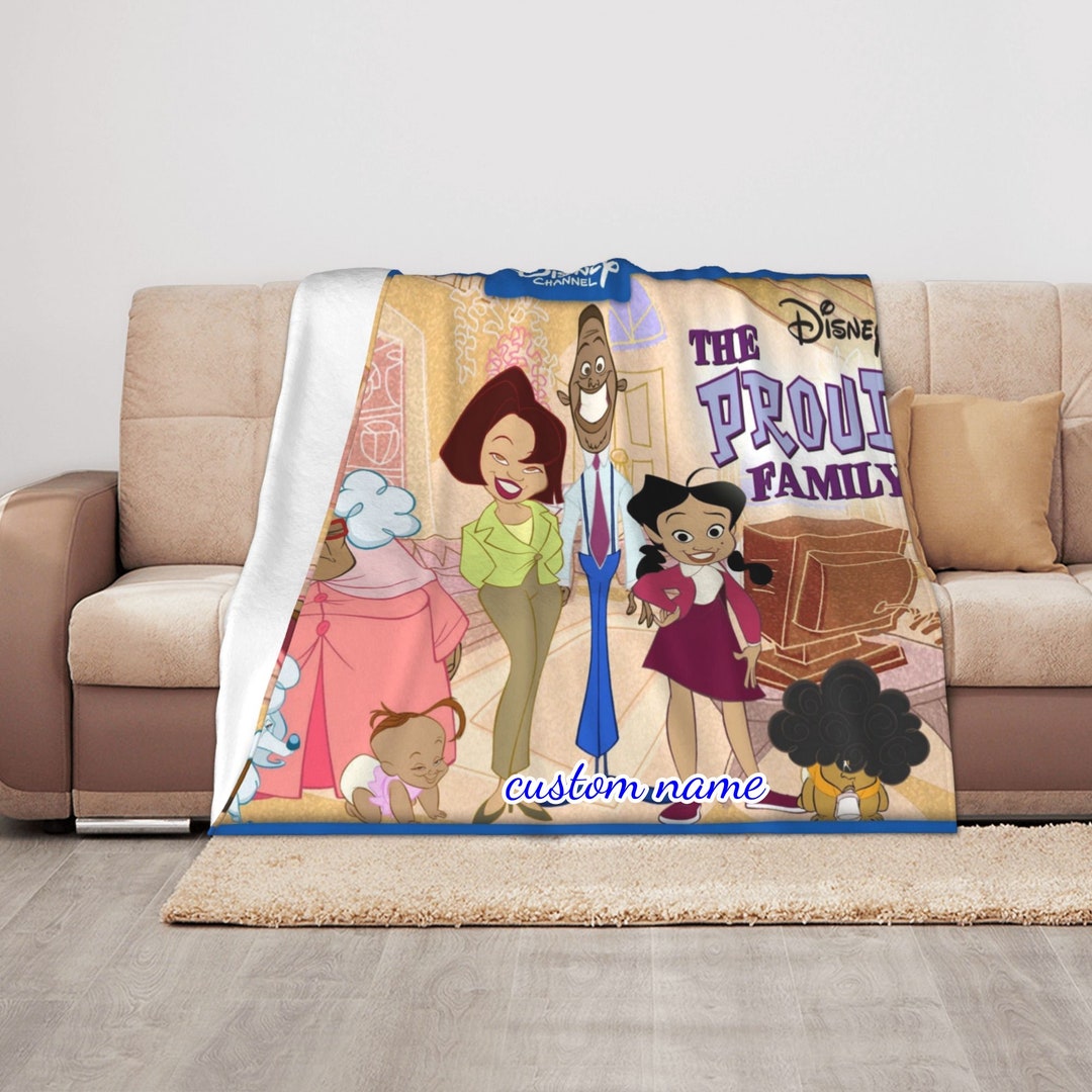 Personalized Throw Blanket with Disney The Proud Family Characters for Birthday Gifts