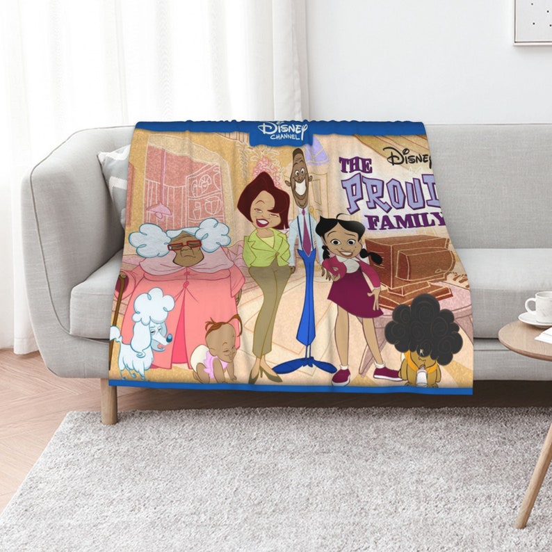 Personalized Throw Blanket with Disney The Proud Family Characters for Birthday Gifts - Image 3