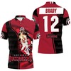 Personalized Tom Brady Running 12 Legend 3D All Over Print Polo Shirt for Fans of Tampa Bay Buccaneers