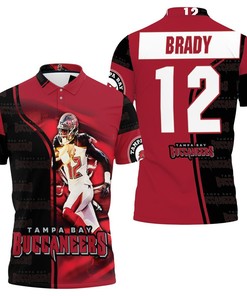 Personalized Tom Brady Running 12 Legend 3D All Over Print Polo Shirt for Fans of Tampa Bay Buccaneers