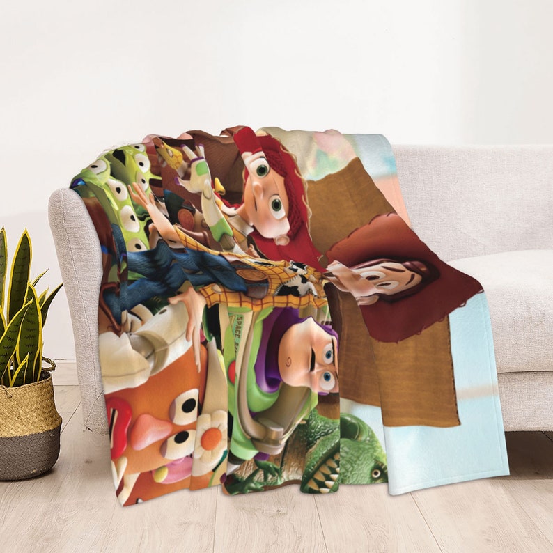 Personalized Toy Story Custom Name Fleece Blanket - Great Gift for Kids and Adults alike - Image 3