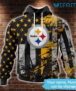Personalized USA Flag Logo - Steelers All Over Print Hoodie