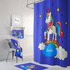 Personalized Unicorn Shower Curtain with Whimsical Bath Accessories