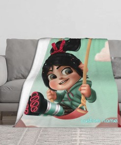 Personalized Vanellope von Schweetz Disney Blanket for Kids and Adults, Christmas Bedroom Decor