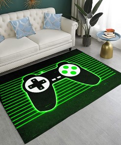 Personalized Video Game Area Rug for Home Decoration - Gamer Gamepad Design Rug for Living Room or Bedroom