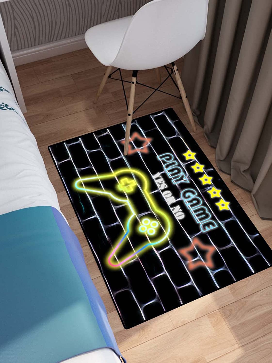 Personalized Video Game Controller Area Rug for Boys' Bedroom and Living Room - Ideal Play Mat Carpet