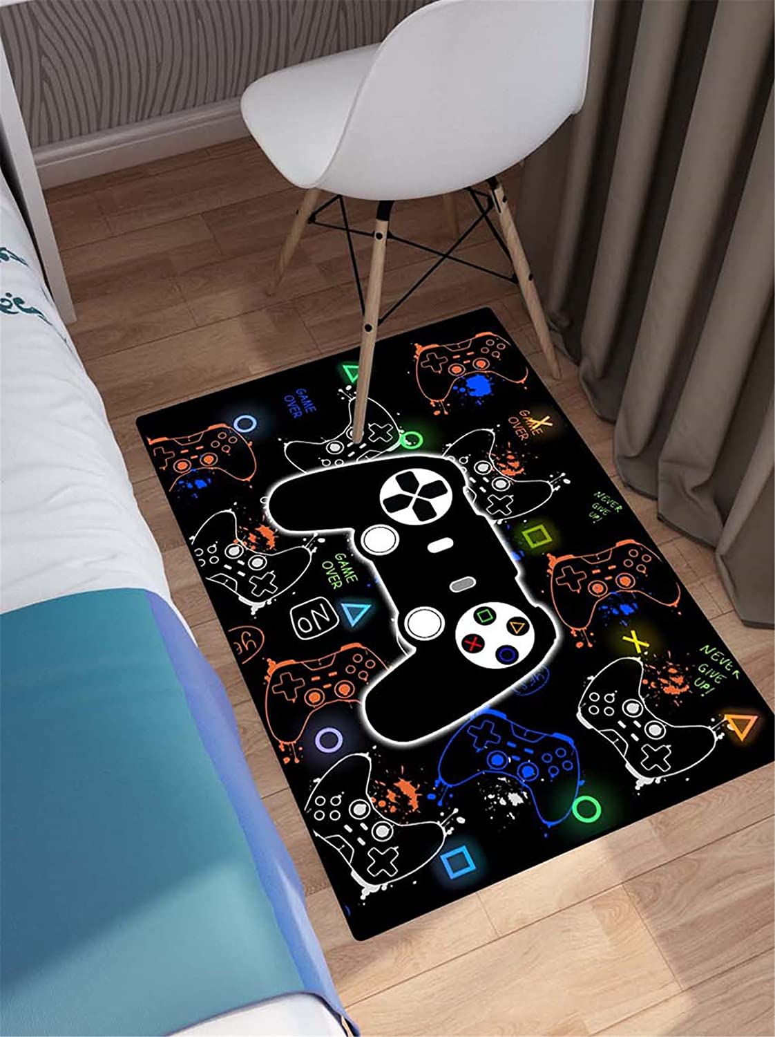 Personalized Video Game Controller Gamepad Carpets with 3D Printed Pattern Area Rugs Non-Slip with Kids Game Room Rug - Image 3