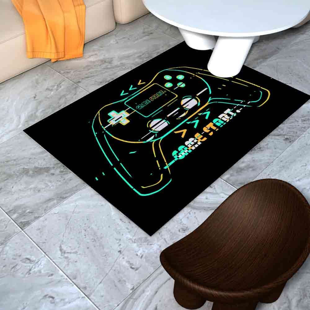 Personalized Video Game Controller Kids Playroom Rug - Anti-Slip Carpet for Room Decor - Image 3