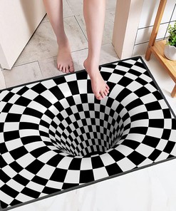 Personalized Vortex Illusion Rug with Anti-Slip Backing, for Cozy Living Room or Bedroom Decor