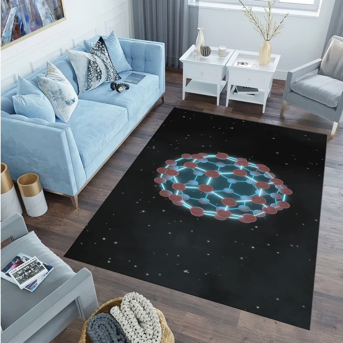 Personalized Vortex Rug - Illusion Area Rug for Your Home and Gifts - Colorful Pattern Non-Slip Rug