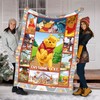 Personalized Winnie Pooh and the Pooh Bear Sherpa Christmas Gifts with Fleece Blanket