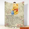 Personalized Winnie The Pooh Bear and Daughter Sherpa Blanket - Great Gift for Disney Loving Dads and Daughters