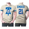 Philadelphia 76ers Joel Embiid Earned Edition Cream NBA Polo Collar Shirt for Embiid Lovers