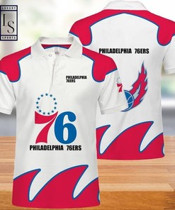 Philadelphia 76ers NBA Basketball All Over Print Polo Shirt for Fans