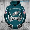 Philadelphia Eagles Classic Logo 3D Hoodie with Custom Print