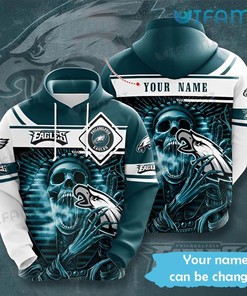 Philadelphia Eagles Egyptian Skull All Over Print Hoodie with Custom Logo