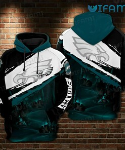 Philadelphia Eagles Hoodie 3D White Green All Over Print with Custom Print