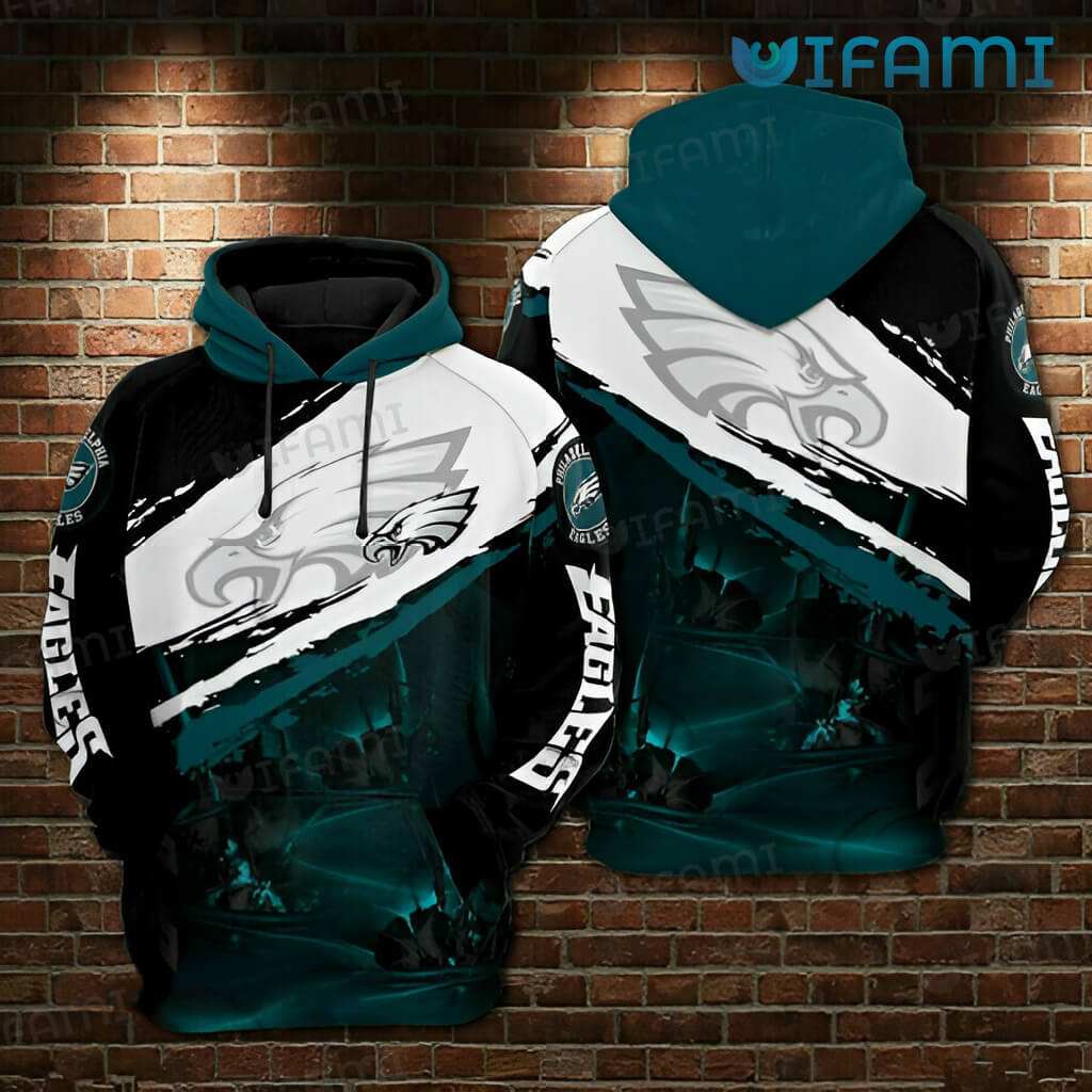 Philadelphia Eagles Hoodie 3D White Green All Over Print with Custom Print