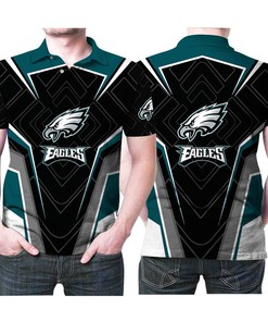 Philadelphia Eagles NFL American Football Logo Team All Over Print Polo Shirt with Breathable Fabric