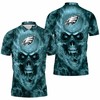 Philadelphia Eagles NFL Fans Skull 3D All Over Print Polo Shirt with Personalized 3D T-Shirt Blend
