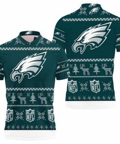Philadelphia Eagles NFL Ugly Sweatshirt Christmas 3D All Over Print Polo Shirt with Personalized 3D T-Shirt Blend