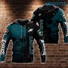 Philadelphia Eagles Skull Galaxy Background All Over Print Hoodie with Logo