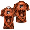 Philadelphia Flyers NHL Fans Skull 3D All Over Print Polo Shirt with Breathable Fabric