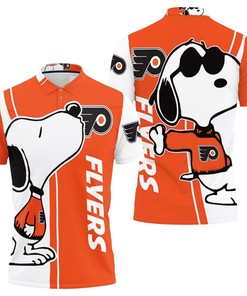 Philadelphia Flyers Snoopy Lover 3D All Over Print Polo Shirt with Athleisure-Inspired Design