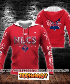 Philadelphia Phillies NLCS 2022 Postseason Red All Over Print 3D Hoodie with Team Logo