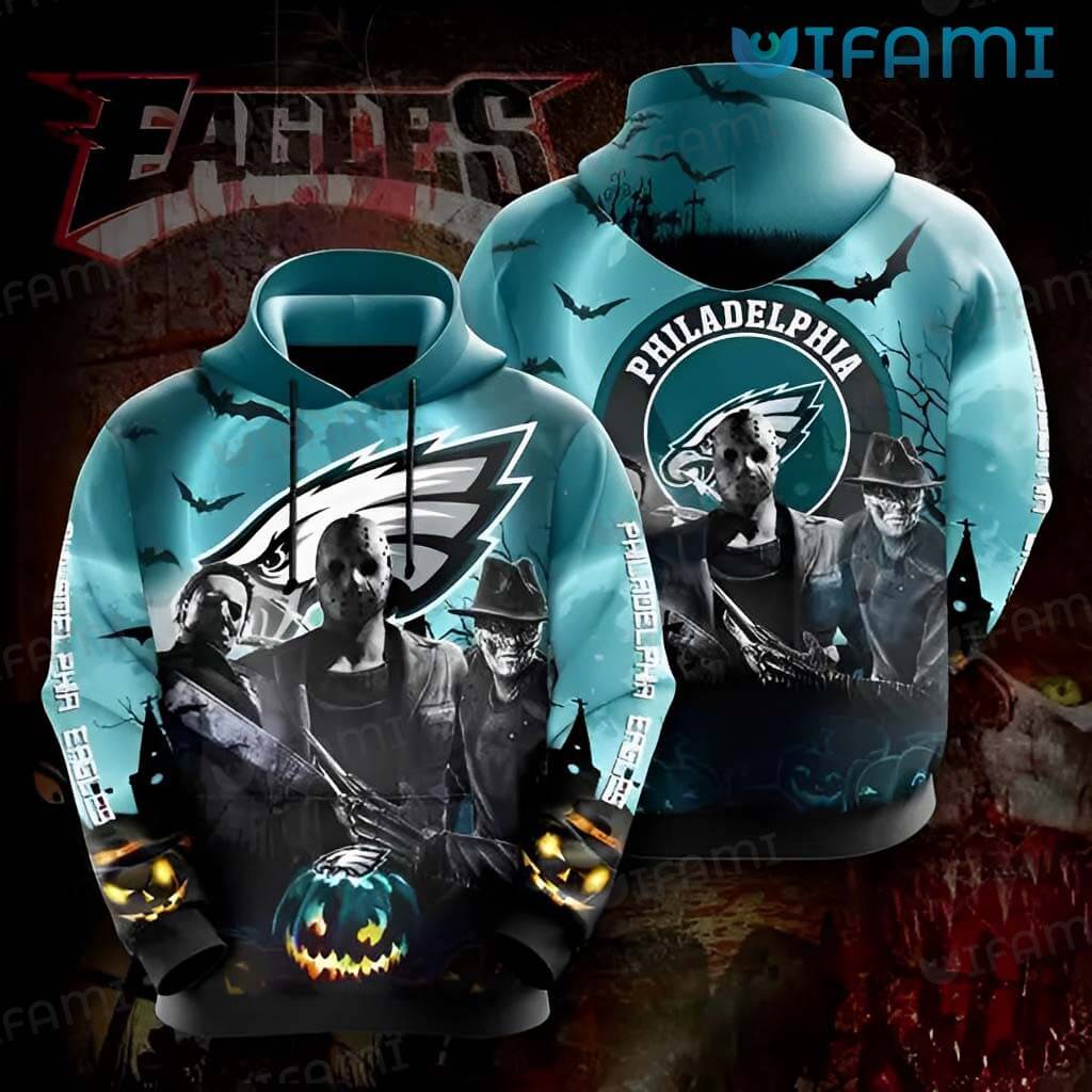 Philly Eagles Jason Michael Freddy Halloween 3D Hoodie Perfect for Eagles Fans
