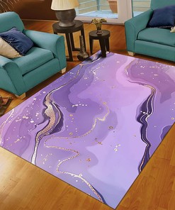 Phnom Penh Style Purple Canvas Art Deco Rug with Elegant Design for Modern Home Decor