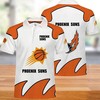Phoenix Suns Athleisure 3D All Over Print Polo Shirt for NBA Fans